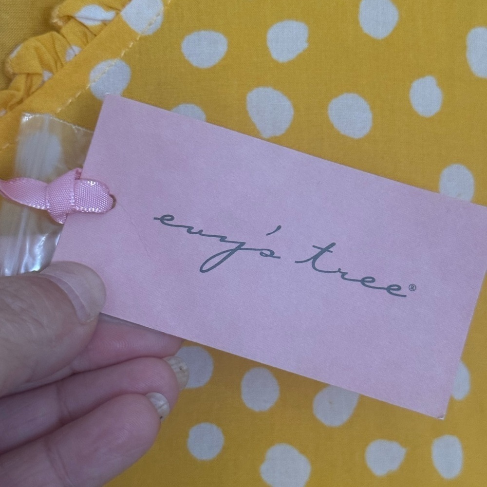 NEW WITH TAGS Evy’s Tree The Amber Blouse, Yellow White Polka Dot Blouse, 1X - Picture 7 of 10